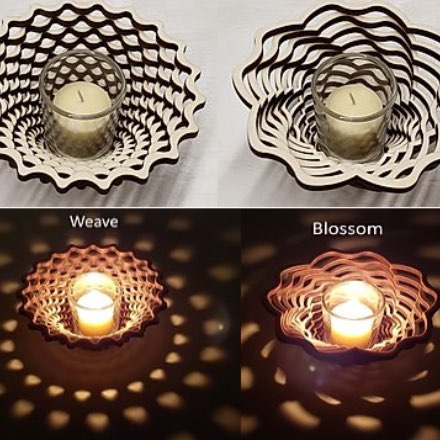 image of Baltic by Design Laser Cut Wooden Votive Holders