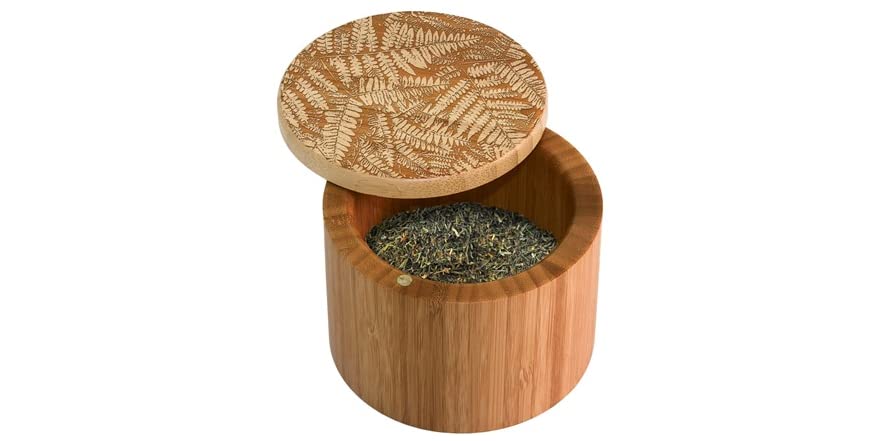 image of Bamboo Salt Box in Fern Design