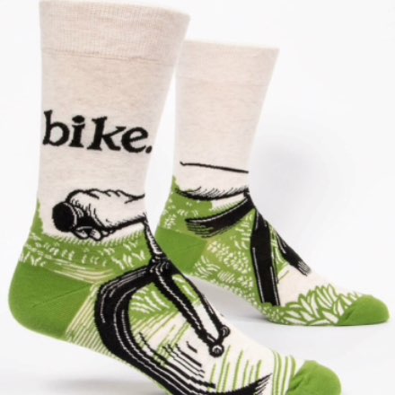 image of Bike Path Men's Crew Socks by Blue Q