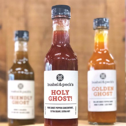 image of Bushel & Peck's Ghost Pepper Hot Sauce Trio