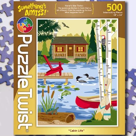 image of Puzzle Twist Cabin Life 500 Piece Puzzle