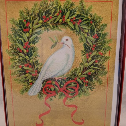 image of Caspari Dove Christmas Card