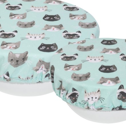 image of Cat's Meow Reusable Bowl Covers, Set/2