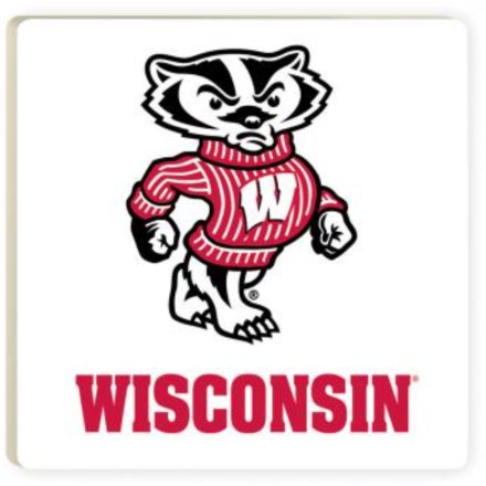 image of Ceramic Bucky Badger Coaster