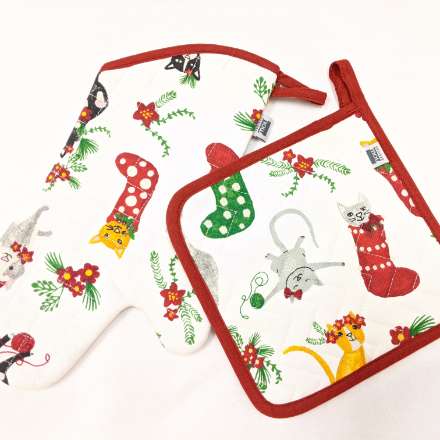 image of Christmas Cats Potholders
