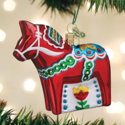 image of Dala Horse Ornament from Old World Christmas