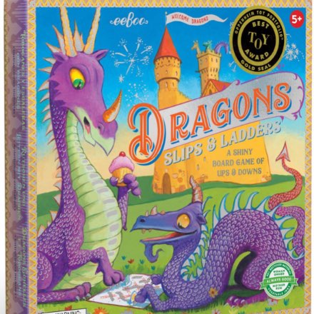 Dragons Slips & Ladders Award Winning Classic Board Game eeBoo Kids 5+