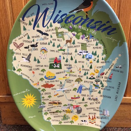 image of Galleyware Wisconsin Tidbit Tray