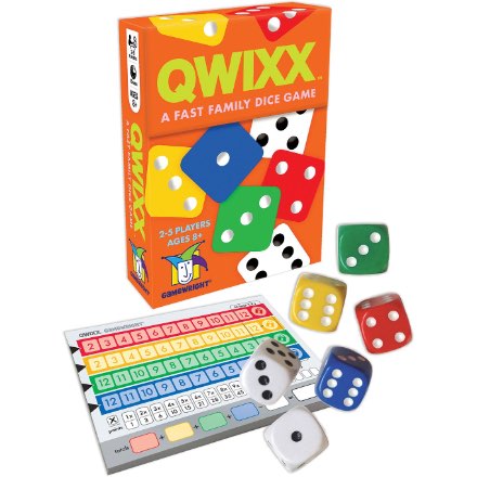 image of Gamewright's QWIXX - A Fast Family Dice Game