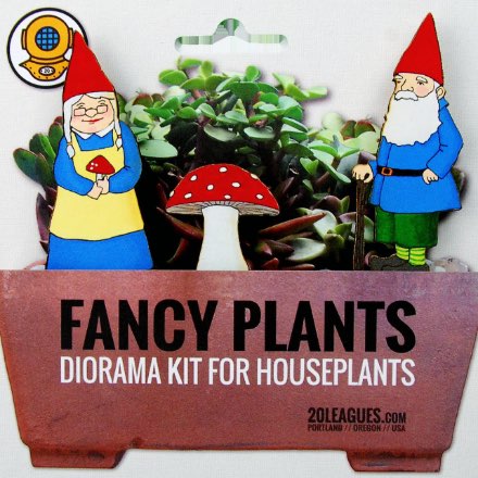 image of Garden Gnomes Fancy Plants Diorama Kit