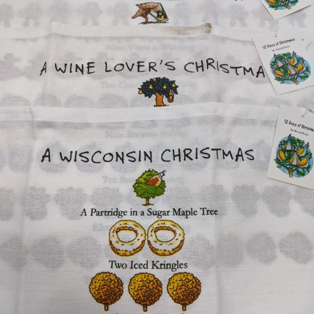 image of 12 Days of Christmas Holiday Tea Towels
