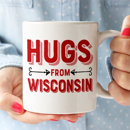 image of Hugs from Wisconsin Mug