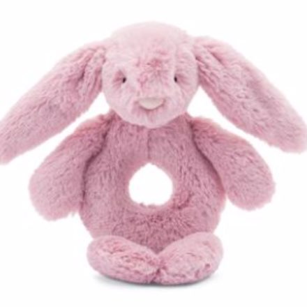 image of Bashful Bunny Tulip Ring Rattle