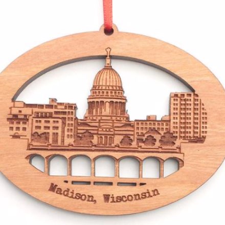 image of Cherry Wood Madison Ornament