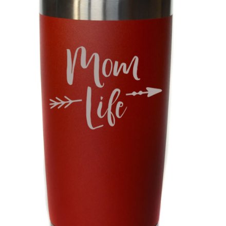 image of Mom Life Engraved Tumbler