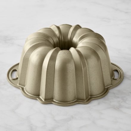 Nordic Ware 2-Piece Formed Bundt Pan in Bundt Keeper (Silver Swirl)