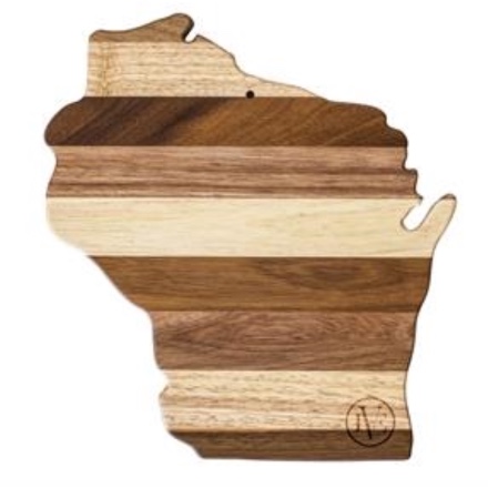 image of Rock & Branch Wisconsin Shaped Cutting Board