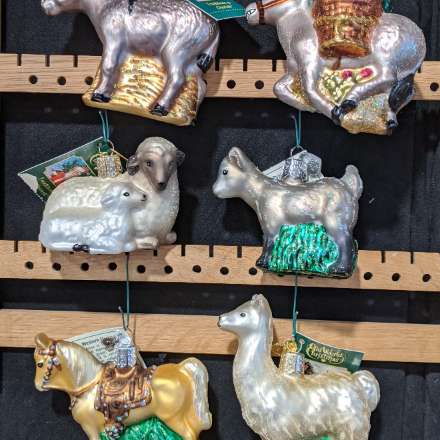 image of Old World Christmas Hoofed Animal Ornaments
