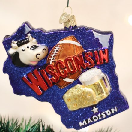 image of Old World Christmas Wisconsin Ornament