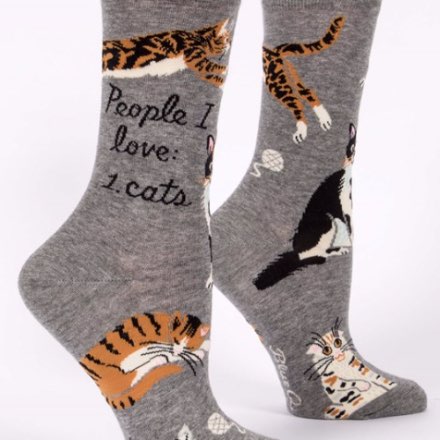 image of People I Love: Cat Crew Socks