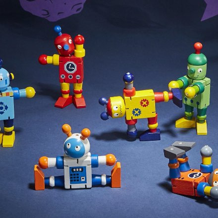 image of Robot Twist Wooden Poseable Toy