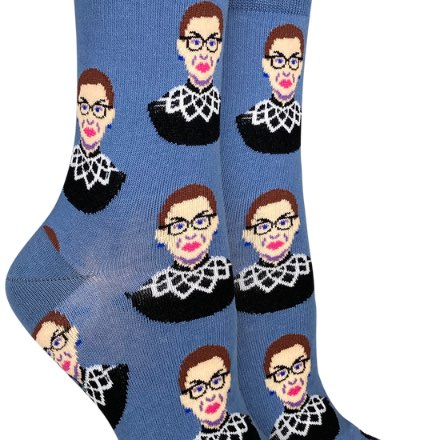 image of Ruth Bader Ginsberg Blue Socks