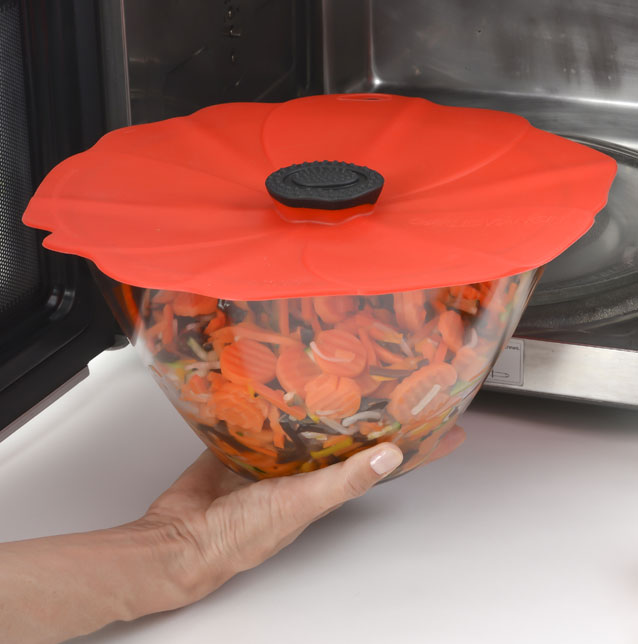 image of Silicone Bowl Covers in Poppy Design