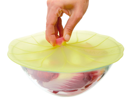 image of Silicone Bowl Covers in Water Lily Design