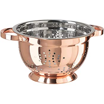 image of Stainless Colander with Copper Plated Finish