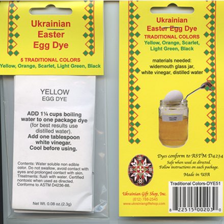 image of Ukrainian Egg Decorating Traditional Dye Set