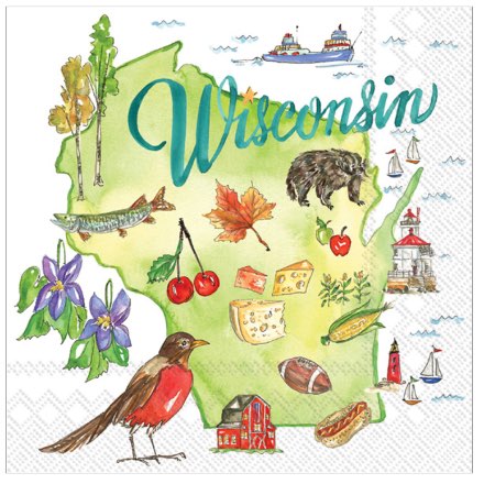 image of Wisconsin Cocktail Napkins