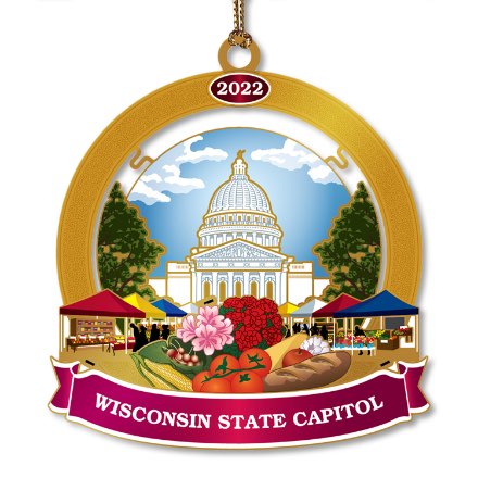 image of Wisconsin State Capitol Ornament 2022