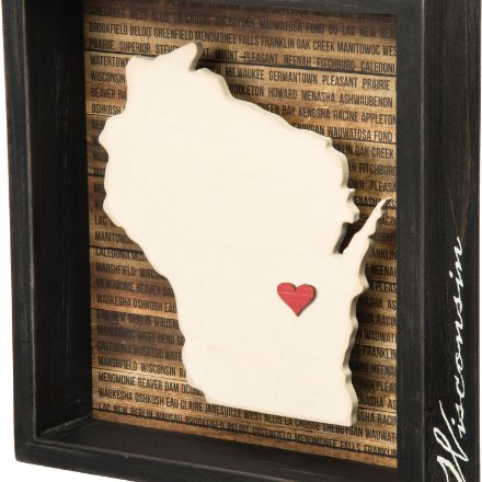image of Wisconsin "Wanderlust" Box Sign
