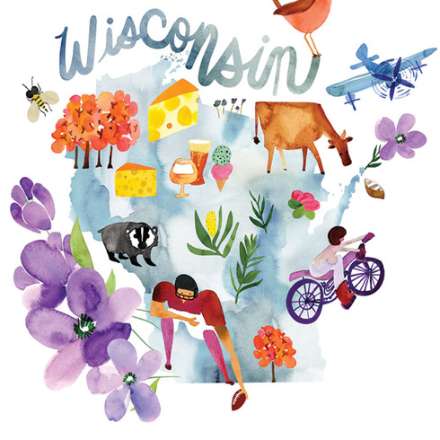 image of Wisconsin Watercolor Notecards