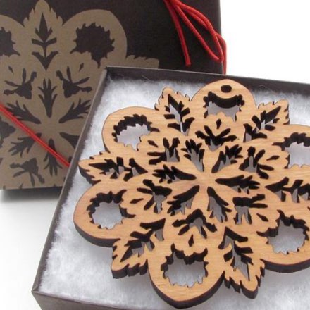 image of Wood Snowflake Ornaments by Nestled Pines